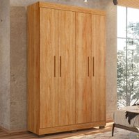 Guarda-Roupa Solteiro Flórida 4 Portas 3 Gavetas 100% MDF