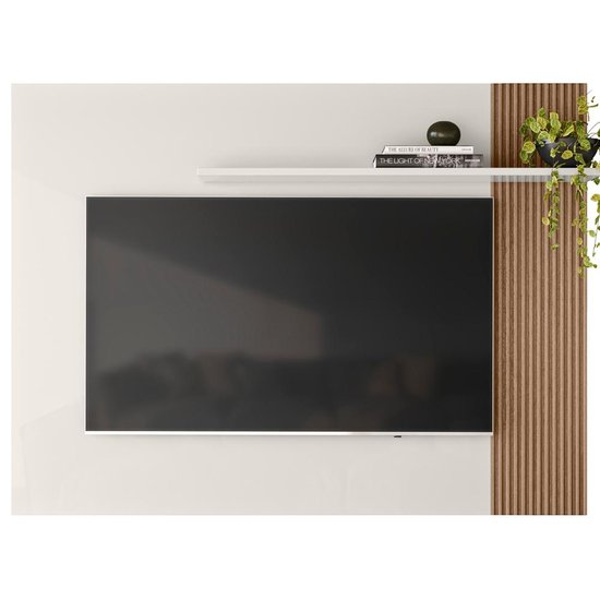 Painel Para TV 40 Pol 120 cm 13936 Off White Madeira Dmad
