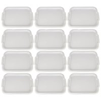 Kit 12 Bandejas para Servir 39x28cm de Plástico Lanchonete Restaurante Buffet Hotel