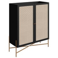 Balcao Cafe Bar 2 Portas 93 Cm Pes Metal 28929 Oslo Nero Artesano