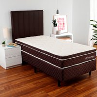 Colchão Solteiro Pillow Top Mola Ensacada E Espuma Selada Confort 88x188x21cm - BF Colchões