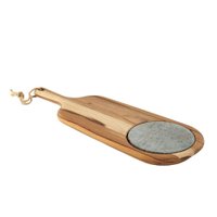 Tabua Para Queijos Tramontina Provence Em Teca Com Cabo E Pedra 48x19 Cm - 10239735