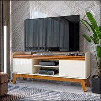 Rack para TV até 50 Polegadas 2 Portas Ripado Astúrias 136cm Cor:Off