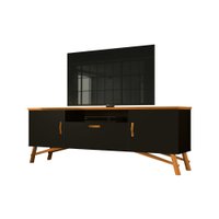 Rack para TV até 75 Polegadas 3 Portas com Pés em Madeir Pérgamo 178cm