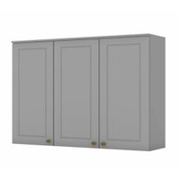 Armário de Cozinha Henn Americana 3 Portas 120cm C352-05 Cinza
