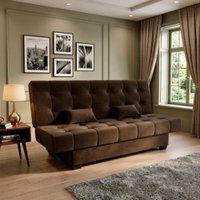 Sofá Cama Matriz 186 cm Laila 257 - Cafe