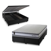 Conjunto Box Baú Alpine Cinza 193x203x72 c/ Molas Ensacadas 714188