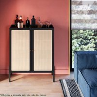 Balcao Cafe Bar 2 Portas 93 Cm Pes Madeira 27929 Oslo Nero Artesano