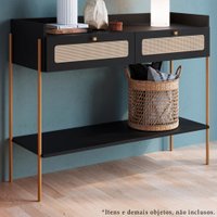Aparador 2 Gavetas Palhinha 28936 Linha Oslo Nero Artesano