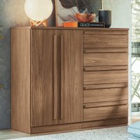 Cômoda 2 Portas e 5 Gavetas Málaga Gold Santos Andirá