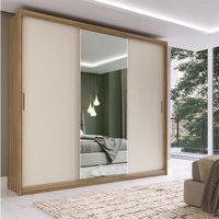 Guarda Roupa Casal MDF Demobile Dalila 3 Portas Com Espelho 719442