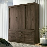 Guarda-Roupas Casal com 3 Portas e 9 Gavetas Santos Andirá 719444