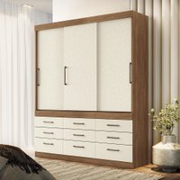 Guarda-Roupas Casal com 3 Portas e 9 Gavetas Santos Andirá 719445