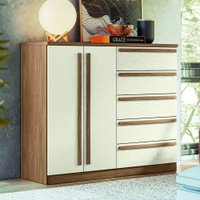 Cômoda 2 Portas e 5 Gavetas Málaga Gold Santos Andirá 720269