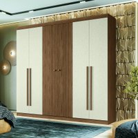 Guarda Roupa Casal 6 Portas Flex Buriti Santos Andirá 720280