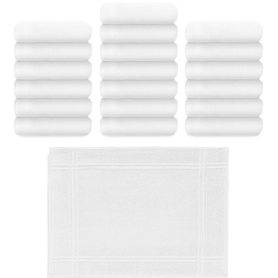 Kit 20 Toalhas de Piso Tapete para Banheiro Hospitalar Hotel Salão Karsten