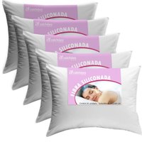 Kit 5 Travesseiros Antialérgico Macio Fibra 45x65cm BF Colchões