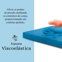 Pillow Top Para Maca De Massagem Estética Fisioterapia de Espuma Viscoelástico Nasa 70x145x6cm - BF Colchões