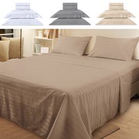 Jogo de Cama King 4 Peças 300 Fios 100 Algodão Adamascado - BF Colchões - BRANCO