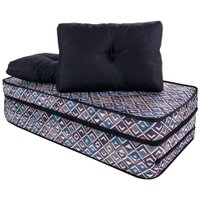 Puff Premium 3 Em 1 Multiuso Suede De Espuma Casal Com Almofada Bf Colchões - LOSANGO