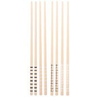 24 Pares de Hashi para Restaurante Bambu Comida Japonesa Sushi Sashimi 24cm Geométrico