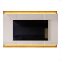 Painel Grande Com Led 2.07 Tv Até 75 Polegadas Decoração Sala Quarto Marrocos - Tauari/Off White