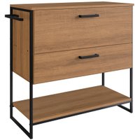 Gabinete Banheiro Industrial 80 CM 1028 Mell Aço Preto PP