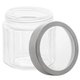 Jogo 4 Potes Redondos de Vidro com Tampas em Aço Inox 870ml Sydney Lyor Transparentes