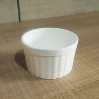 40 Ramequim de Restaurante Branco Canelado 150ml 8cm Uno Coza de Plástico