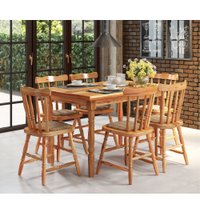 Conjunto de Mesa Piratini com 6 cadeiras Daiana - Natural Acetinado