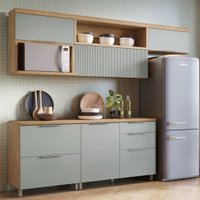 Armário de geladeira Marquesa com 1 porta basculante 80cm Nesher - Nature/Verde