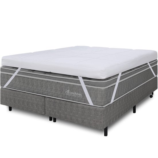 Pillow Top Manta Premium King Ultra Macio de Fibra Siliconada Antialérgico BF Colchões