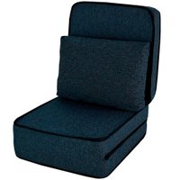 Puff com Travesseiro Solteiro Multiuso 3 em 1 BF Colchões - AZUL