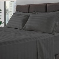 Jogo de Cama King 4 Peças 300 Fios 100 Algodão Adamascado - BF Colchões - CHUMBO