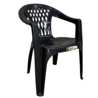 Cadeira de Plástico Duo Bella com Braço - Preto