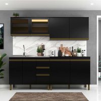 Cozinha Cecília 4 peças com 8 portas 3 Gavetas MDP J Carvalho