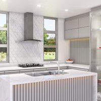 Coifa de Parede Clean Vidro Curvo 80cm 140W Fogatti