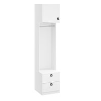 Guarda Roupas Modulado 2 Gavetas com Cabide FREE Be mobiliário - Branco TX