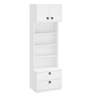 Guarda Roupas Modulado 2 Gavetas e prateleiras FREE Be mobiliário Branco TX