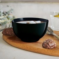 Bowl de Vidro Opalino 700ml Tigela Cumbuca para Salada Sopa Cereais Grande Diwali Lyor Preto