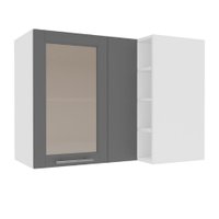Aéreo de Canto Fettuccine 93,5cm com 1 Porta Politorno - Branco/Ardosia