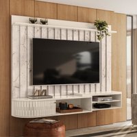 Home Painel Suspendo Imola Madetec 1 Porta Deslizante - Calacata/Off White