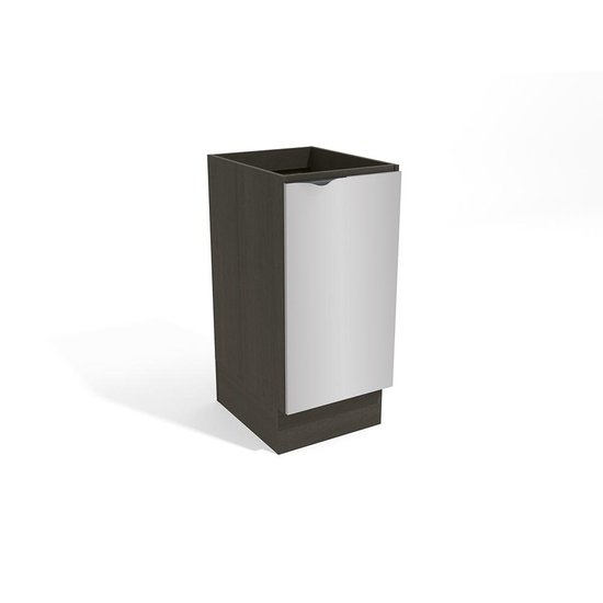 Balcão Gabinete Nox 1 Porta Onix/Steel 40cm x 52cm