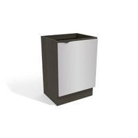 Balcão Gabinete Nox 1 Porta Onix/Steel 60cm x 52cm
