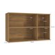 Armário Aéreo Celeste Kappesberg 100% MDF 3 Portas Nogueira 120cm