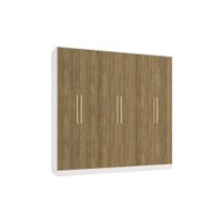 Guarda-Roupa 6 Portas 4 Gvt Kappesberg Adapt Branco/Nogueira