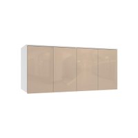 Armário Aéreo 4 Pts Kappesberg Adapt Branco/Macadâmia 155cm
