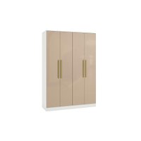 Guarda-Roupa 4 Pts 2 Gvts Kappesberg Adapt Branco/Macadâmia