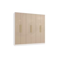 Guarda-Roupa 6 Pts 4 Gvts Kappesberg Adapt Branco/Macadâmia
