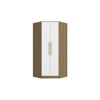 Guarda-Roupa de Canto 2 Pts Kappesberg Adapt Nogueira/Branco
